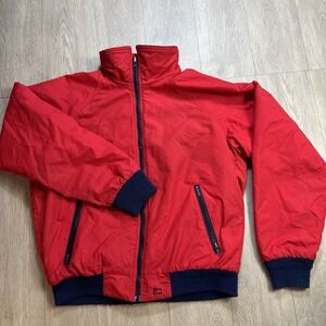 Vintage Woolrich Jacket Mens Medium Red Insulated Full Zip Bomber 80s USA Rare